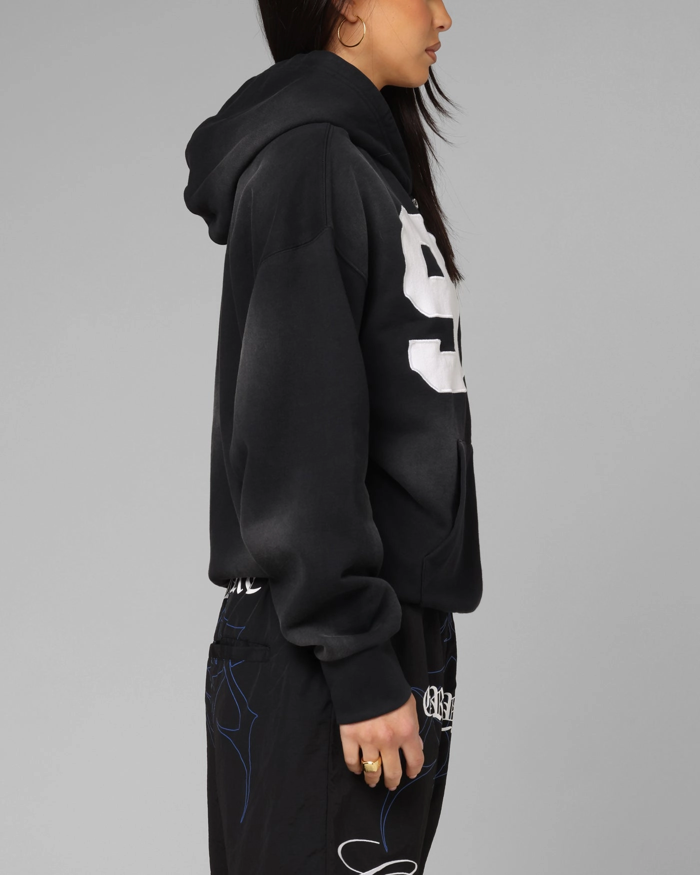 Loiter Cosmos Hoodie Washed Black Thank