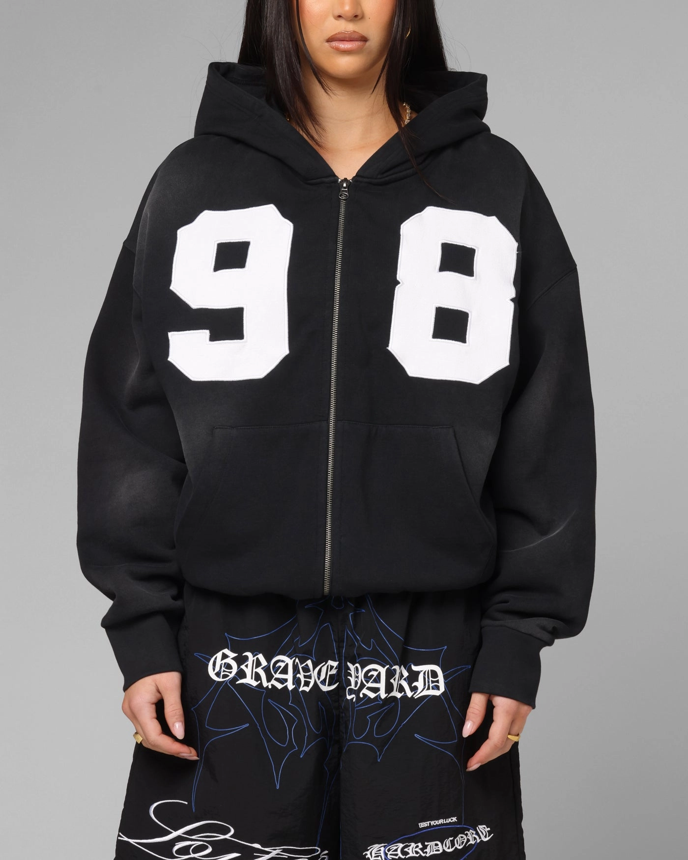 Loiter Cosmos Hoodie Washed Black Stylish Protection Adaptive Climate Control