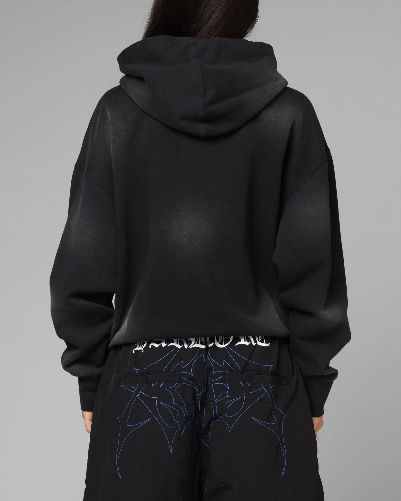 Loiter Cosmos Hoodie Washed Black Kinetic Back Ventilation