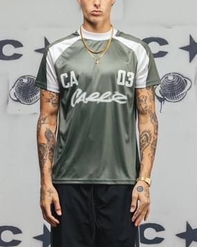 Abrasion Resistant Finish Carre Striker Jersey T-Shirt Green/White