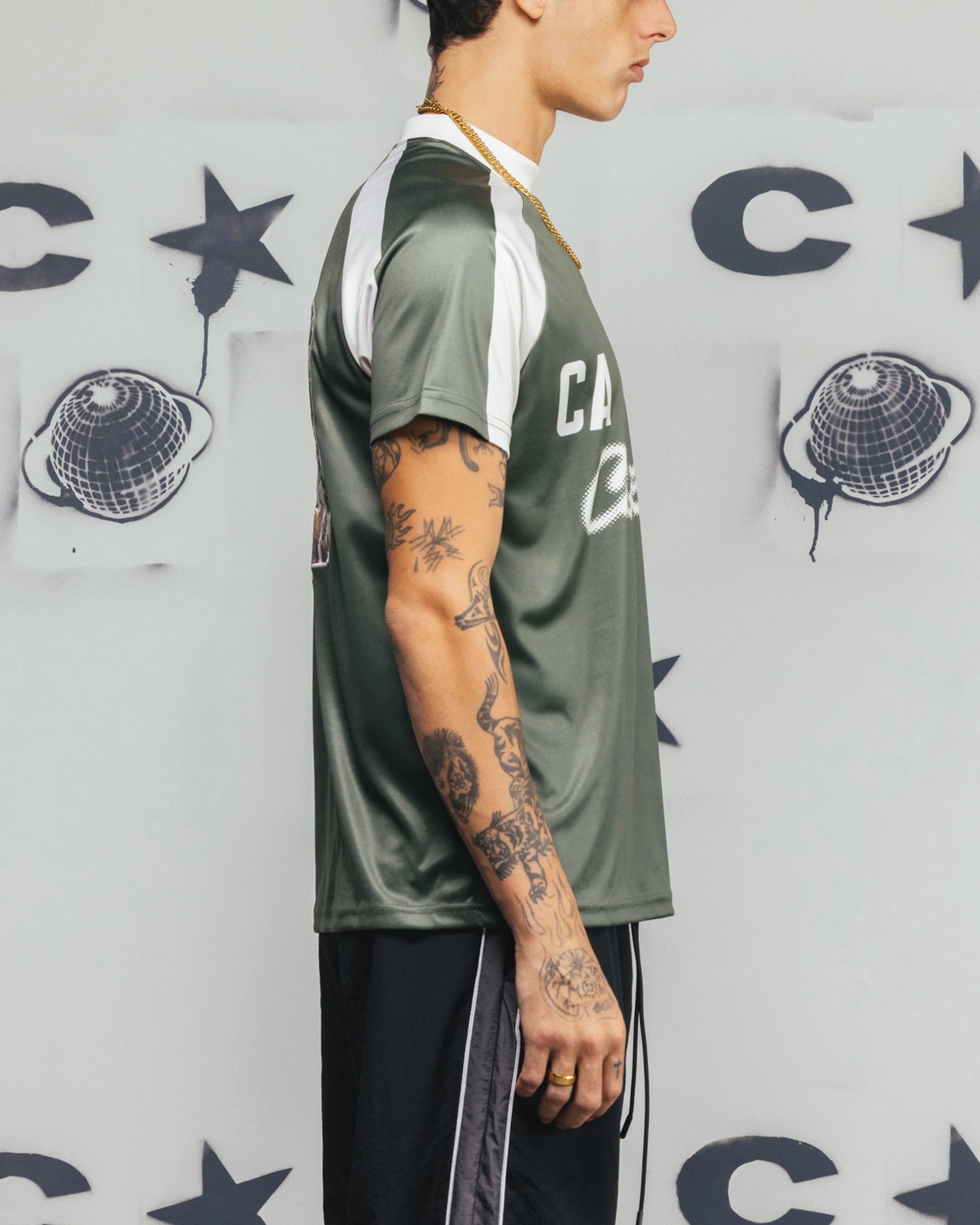 Carre Striker Jersey T-Shirt Green/White Quick Dry Technology