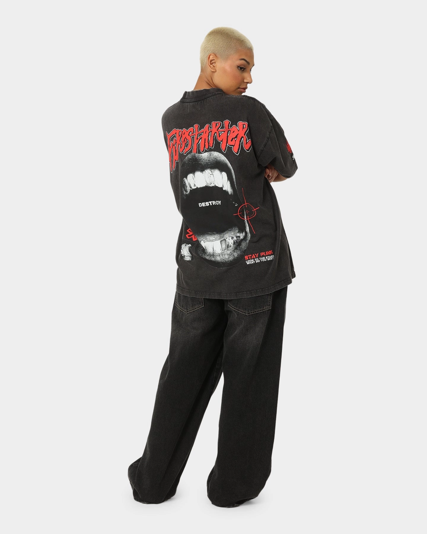 Retro Loiter Firestarter Vintage T-Shirt Vintage Black