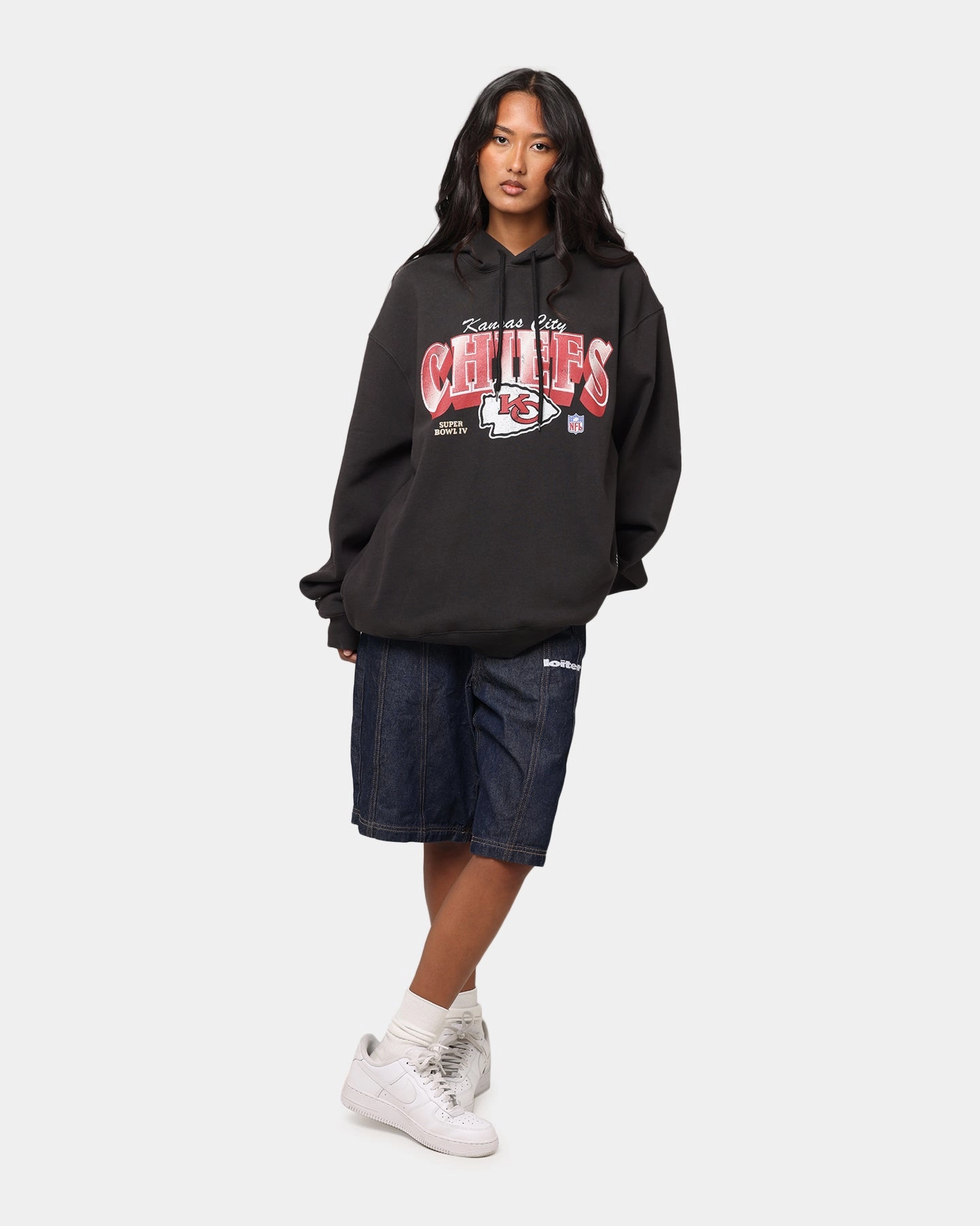 Trail Comfort wedding ceremony Mitchell & Ness Kansas City Chiefs Arch Hoodie Faded Black