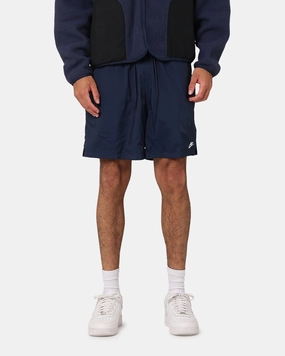 Nike Club Flow Shorts Midnight Navy/White vacation look baseball uniform