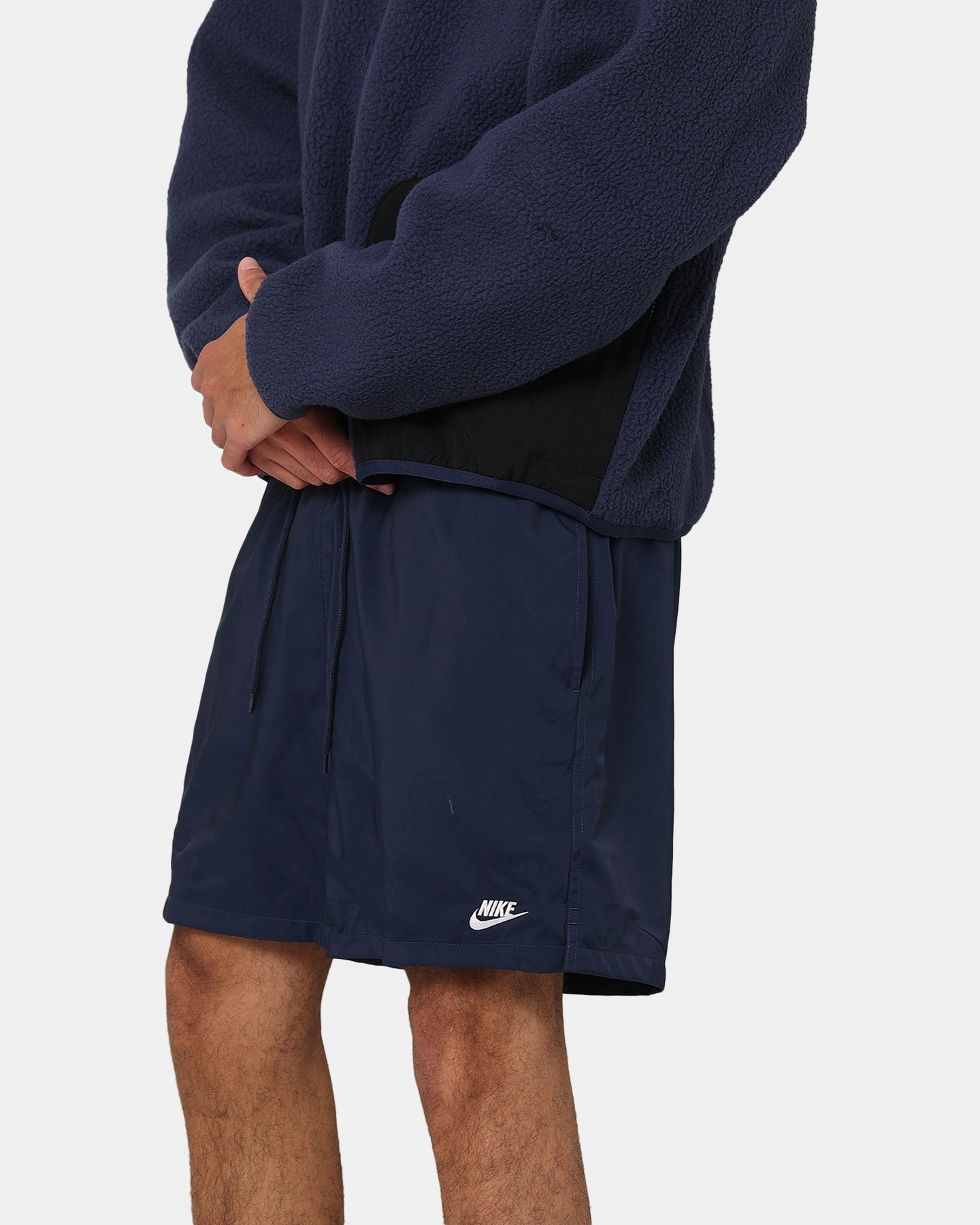 Soft Inner Lining Reflective details Nike Club Flow Shorts Midnight Navy/White