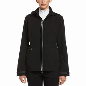 Callaway Wind and Water Resistant Golf Jacket (with Packable Hood) Caviar - SP25 Women Pattern Print Simple Layers