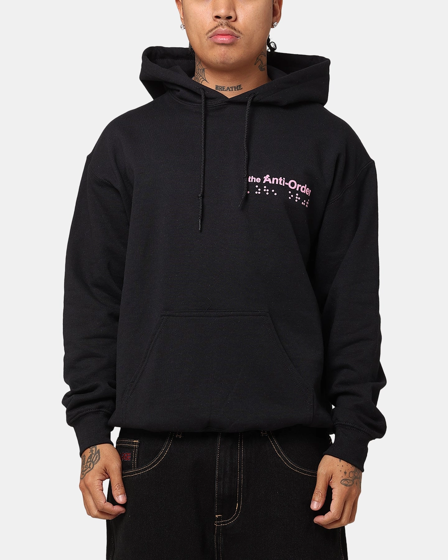 Flexible Fit The Anti Order Brail Hoodie Black/Pink