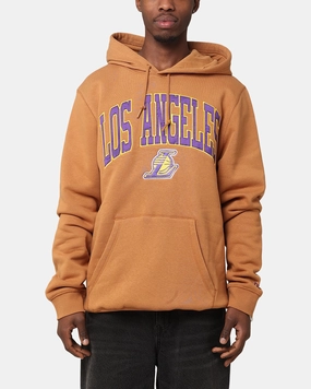 New Era Los Angeles Lakers Pullover Hoodie Medium Beige suitable for extreme sports