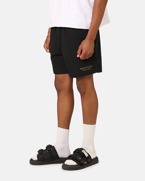 Wind Resistant Panels Nautica Sadler Swim Shorts Black/Gold
