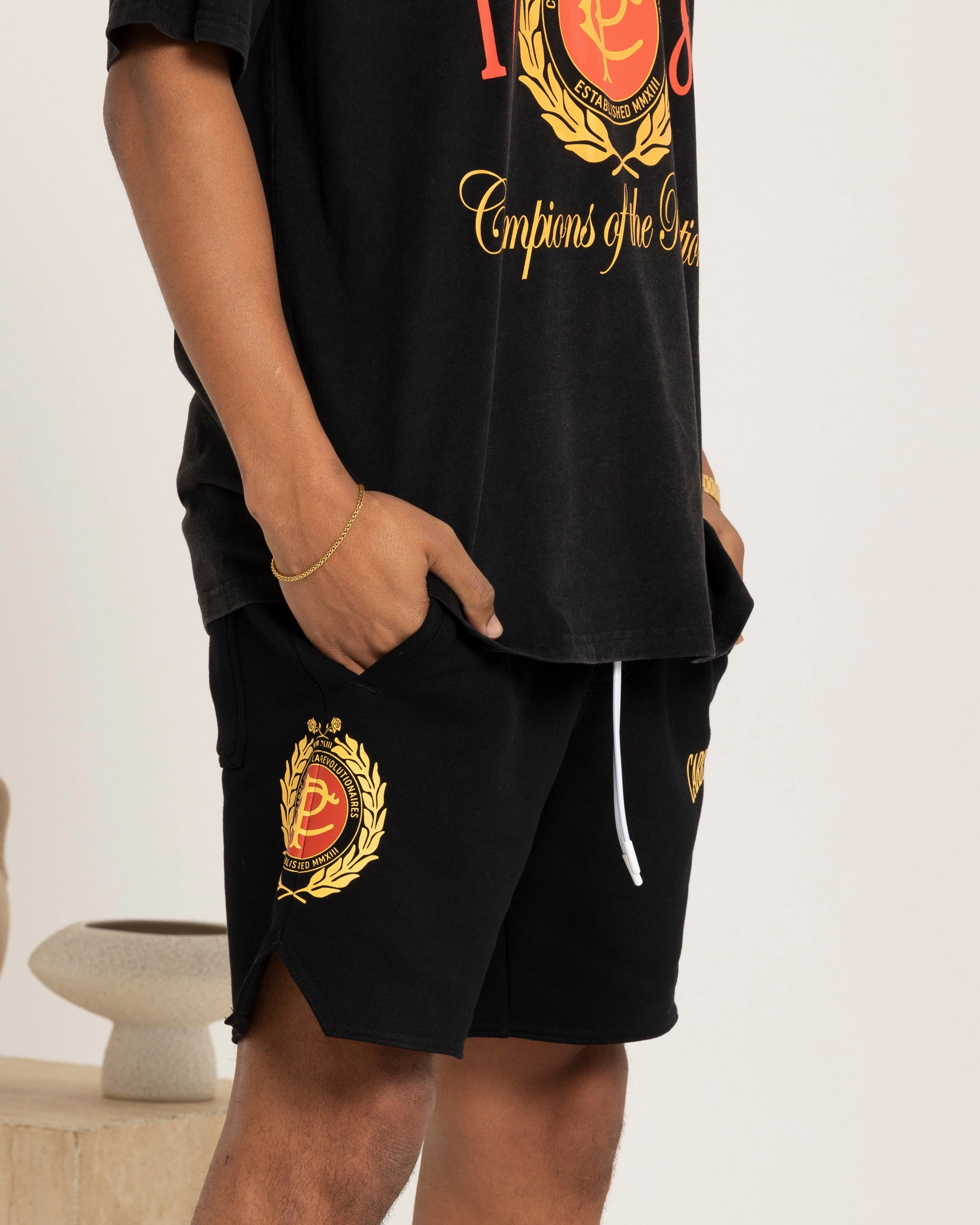 Festival Outfit Carre Decade Sweat Shorts Black