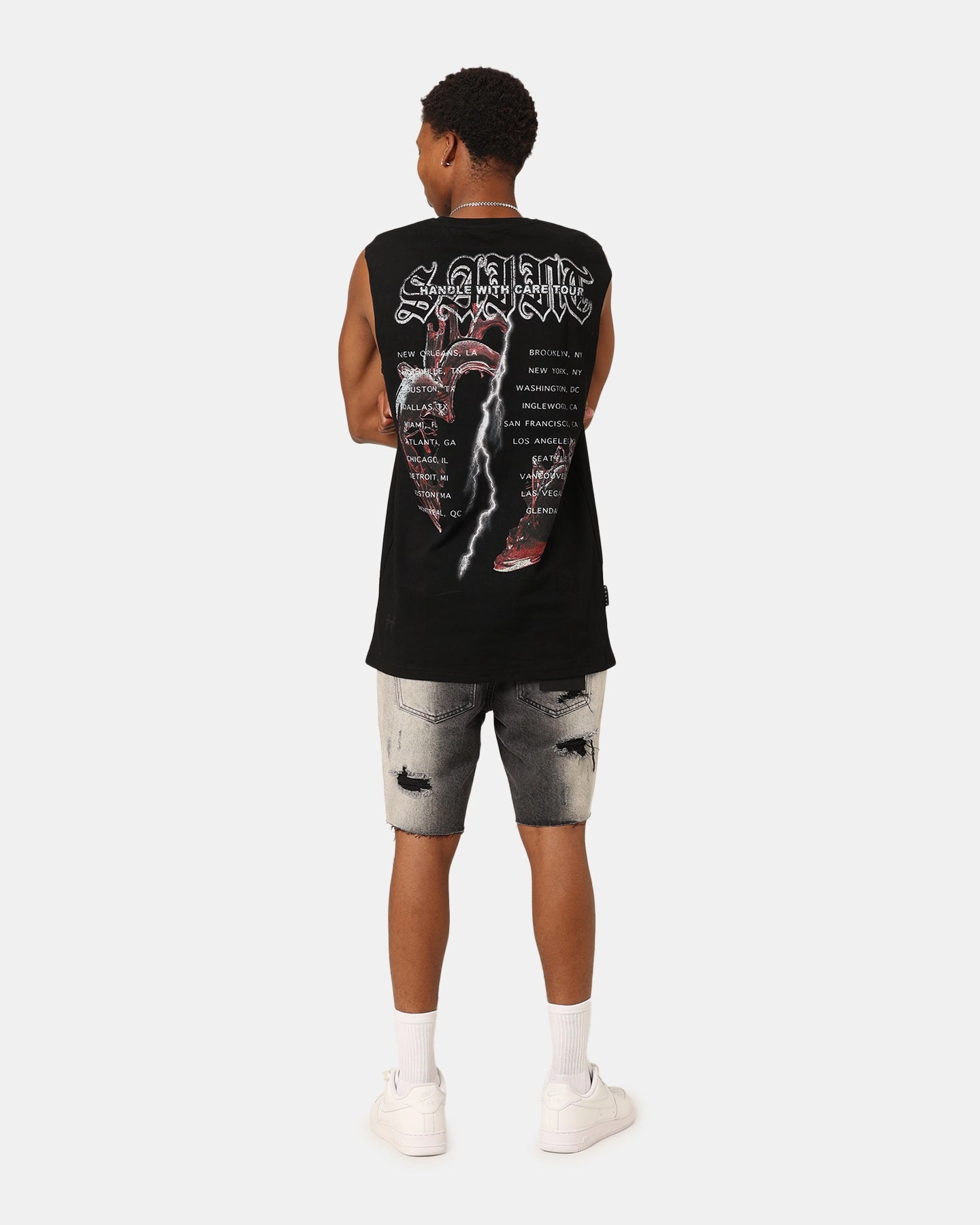 Saint Morta Handle With Care Tour Muscle T-Shirt Black Basic Layering