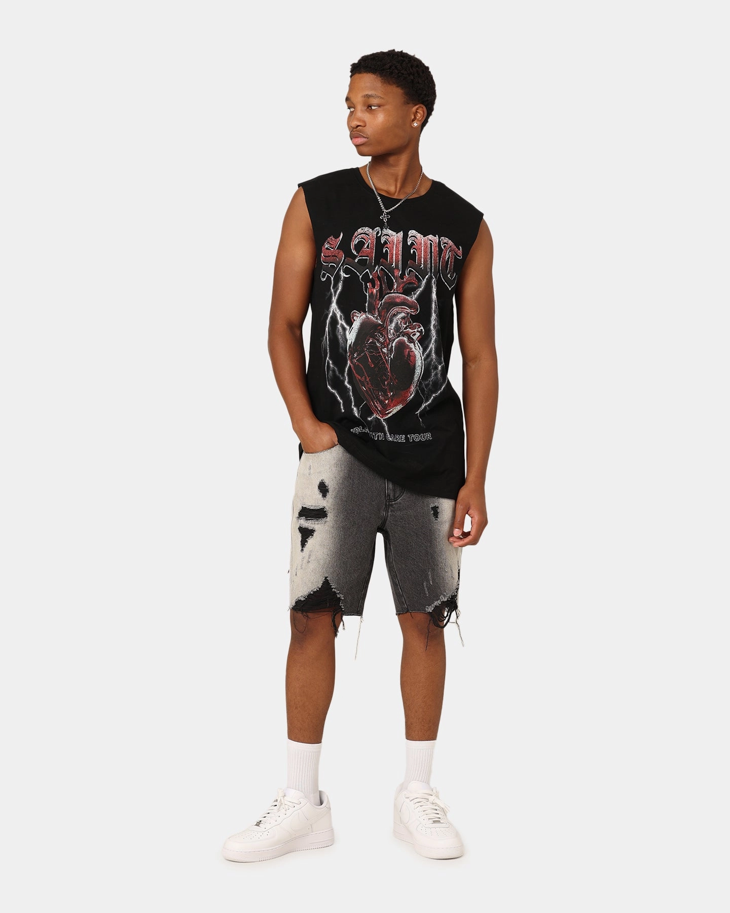 Day-to-Day Comfort Saint Morta Handle With Care Tour Muscle T-Shirt Black