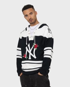 Threat 47 Brand New York Yankees Superior Lacer Hoodie Black