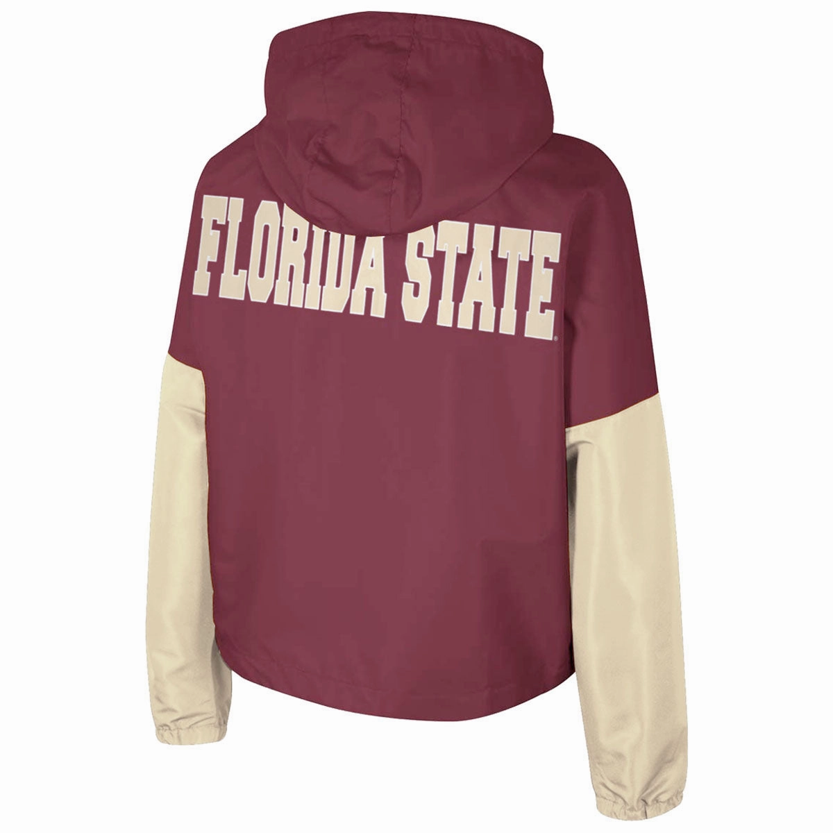 Light Weight Multi Purpose Layer Colosseum Women's Stacked FSU/Florida State Full-zip Hooded Jacket - Garnet/Gold