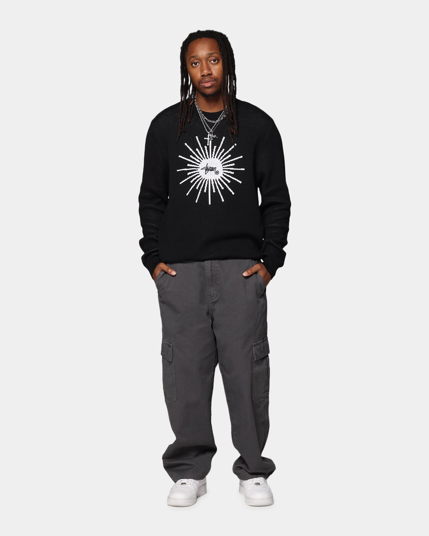 WaterRepellent Finish S Double Sunburst Sweater Black