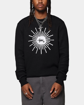 S Double Sunburst Sweater Black Simple Fit No Smell