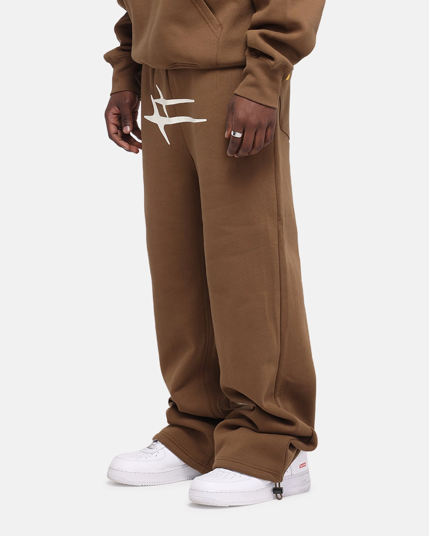 Loiter Hybrid Sweatpants Brown Barrel Waist Weekend Style