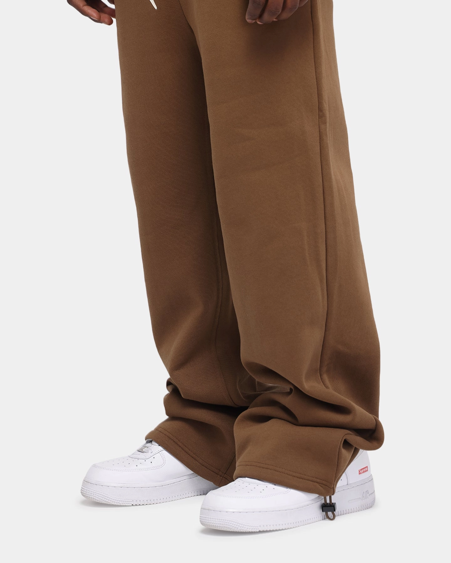 Non Slip Waist Grip WindproofLayer Loiter Hybrid Sweatpants Brown