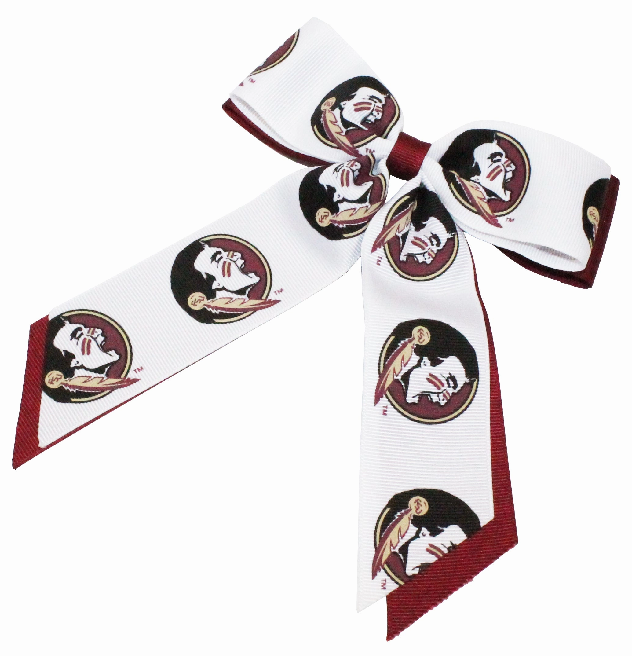 USA Licensed Bows 2-Tone Cheer Bow with Alligator Clip Casual Outfit Summer Favorite