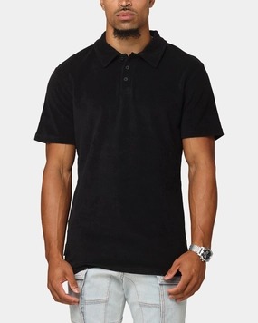 Trendy Prints Saint Morta Knitted Polo Shirt Black