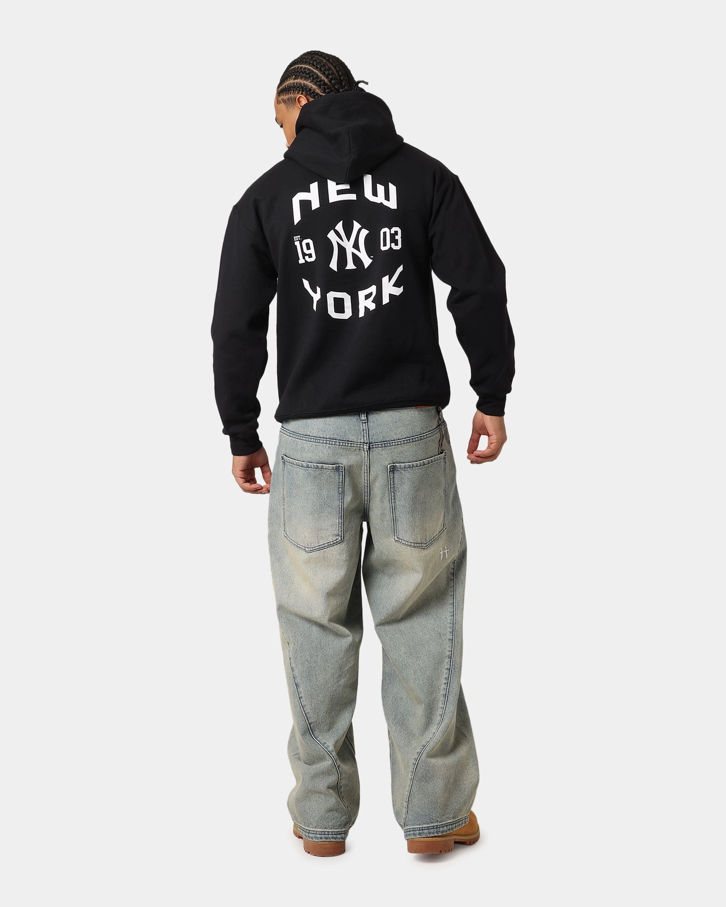Majestic Athletic New York Yankees Doyers Chest Hoodie Black All weather