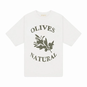 Museum Of Peace And Quiet Olives T-Shirt 'White' Cozy Essentials