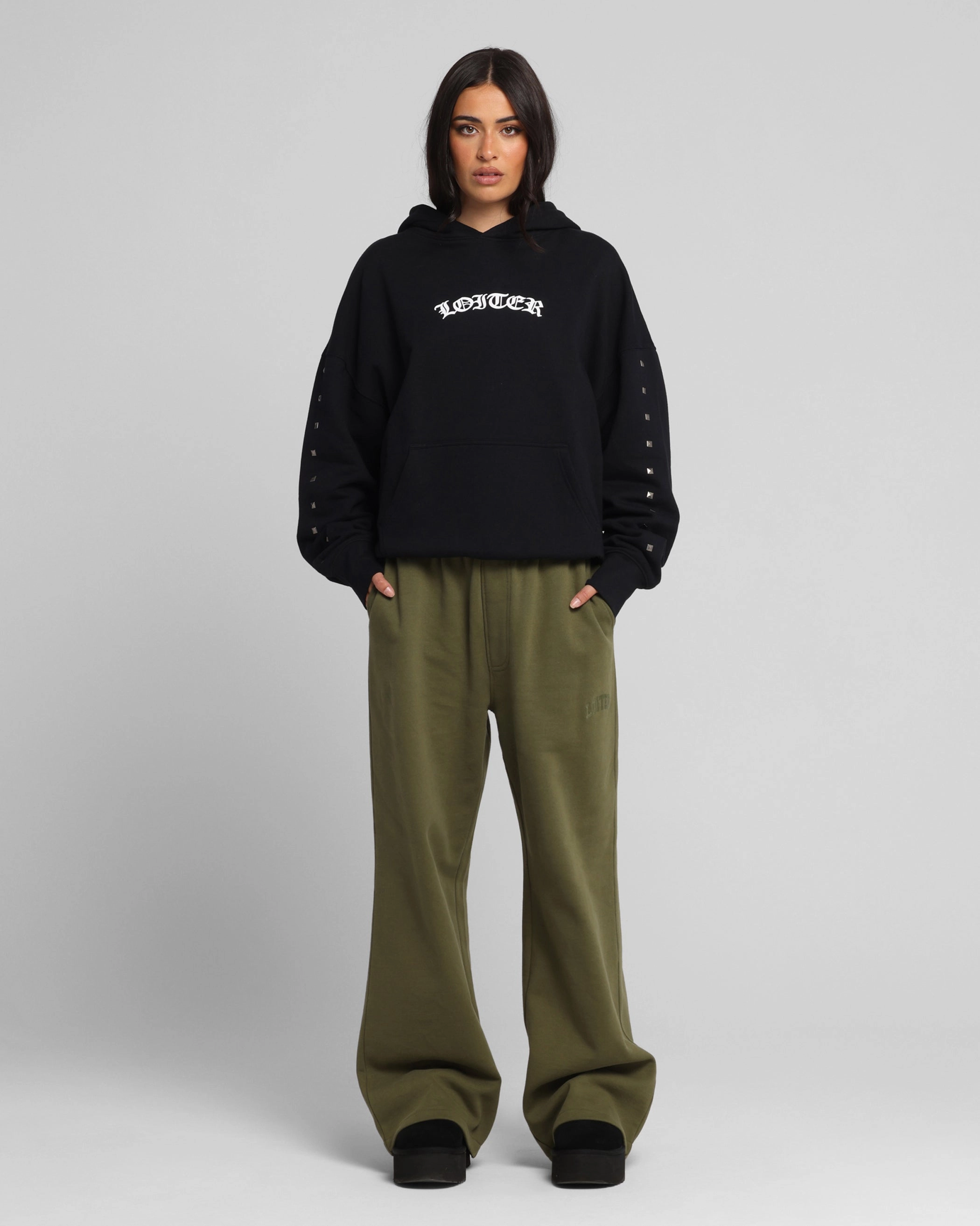 Loiter Draco Hoodie Black painters Non Restrictive Mobility