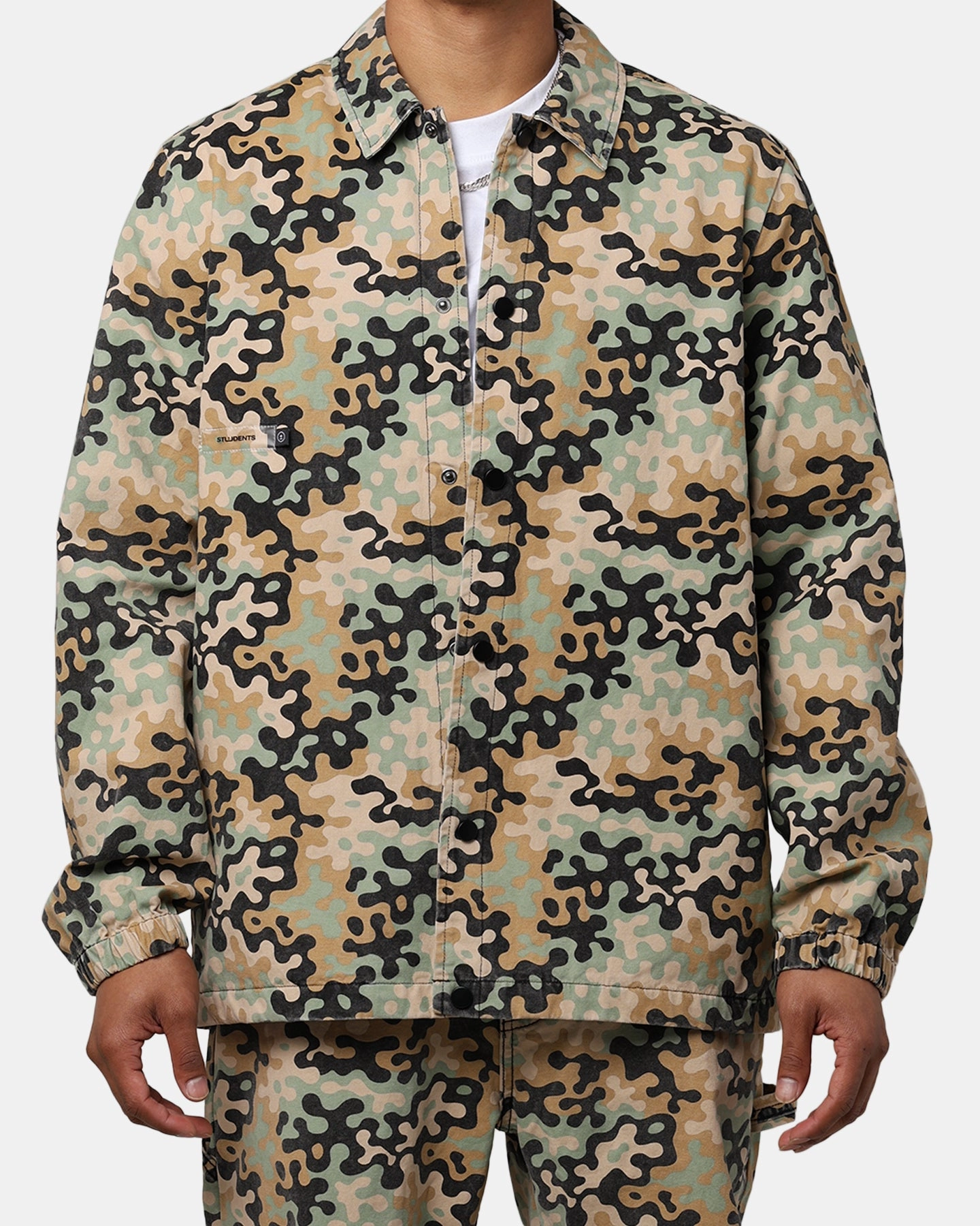 Water Resistant Shell Students Golf Fletcher Camo Jacket Tan