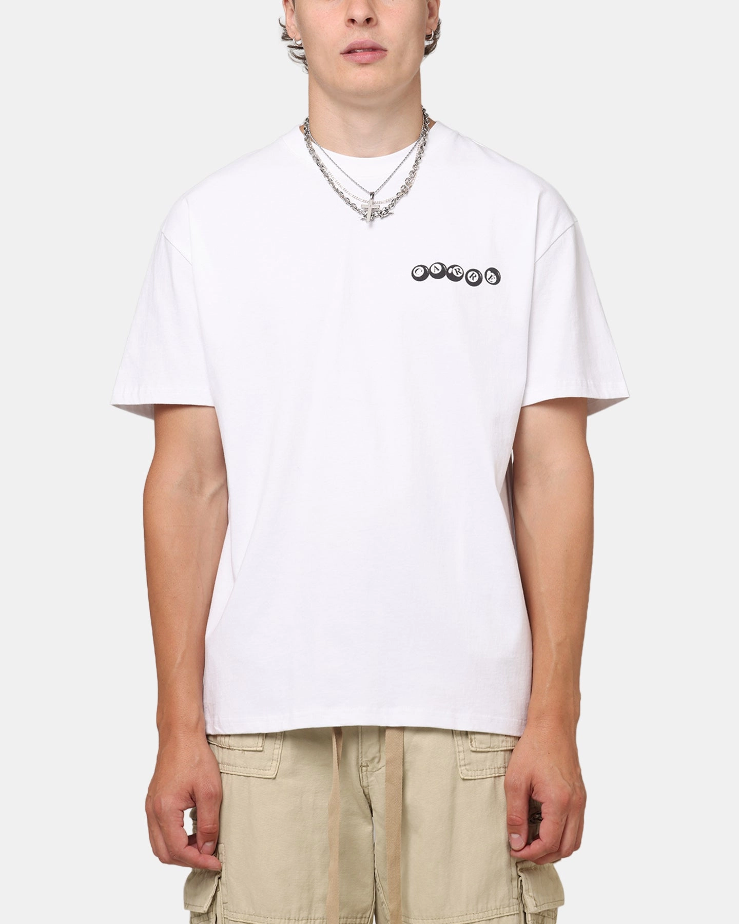 Carre Break T-Shirt White Wrinkle Resistant Finish