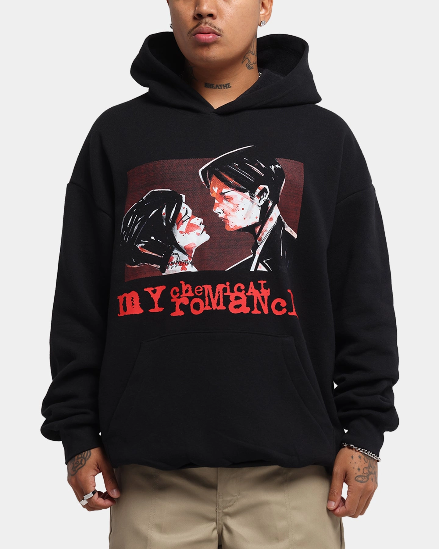 Cozy Layers Feminine Fit My Chemical Romance Tear Us Apart Hoodie Black