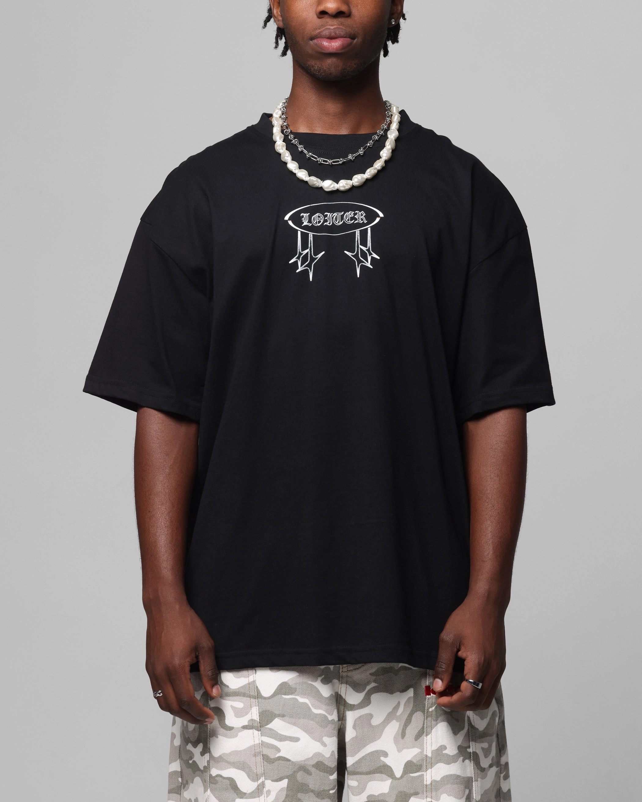 Loiter Chrome Spider T-Shirt Black Recommended Denim combination
