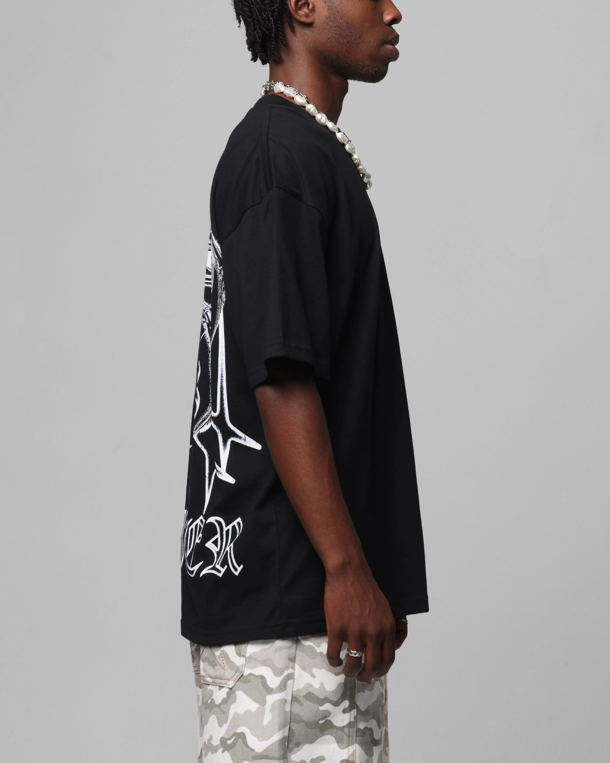 Animal print wildness Thermal Regulation Layer Loiter Chrome Spider T-Shirt Black