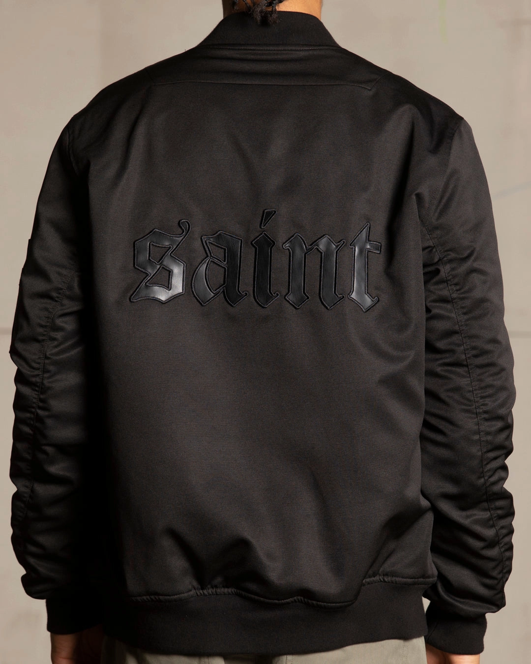 Denim Abrasion Resistant Panels Saint Morta Flight Jacket Black