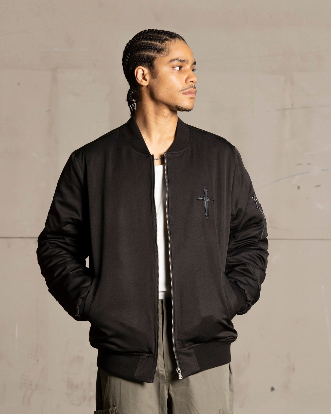 Trendy Saint Morta Flight Jacket Black