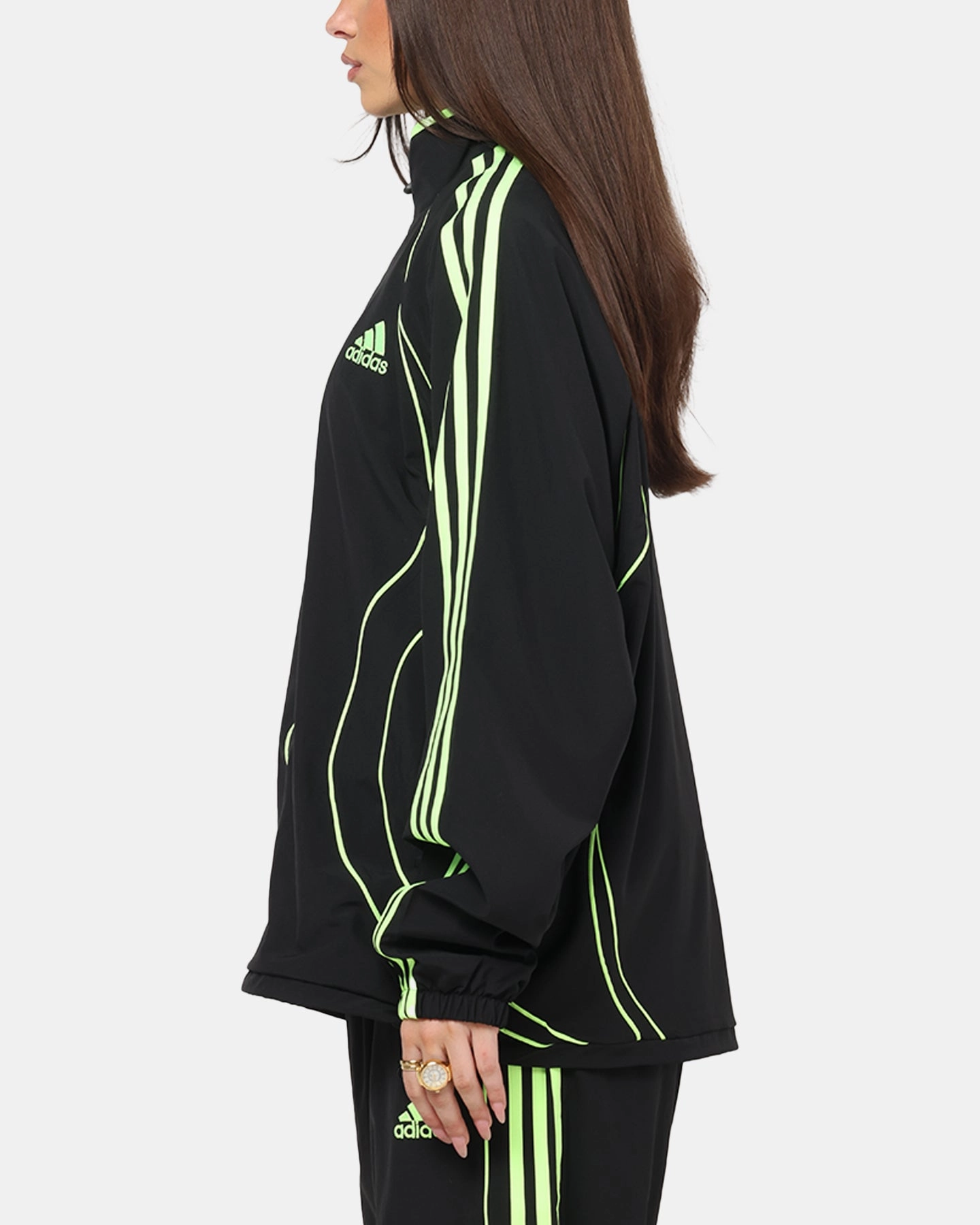 Minimalist Aesthetic Adidas Teamgeist Adicolor Track Jacket Black/Green