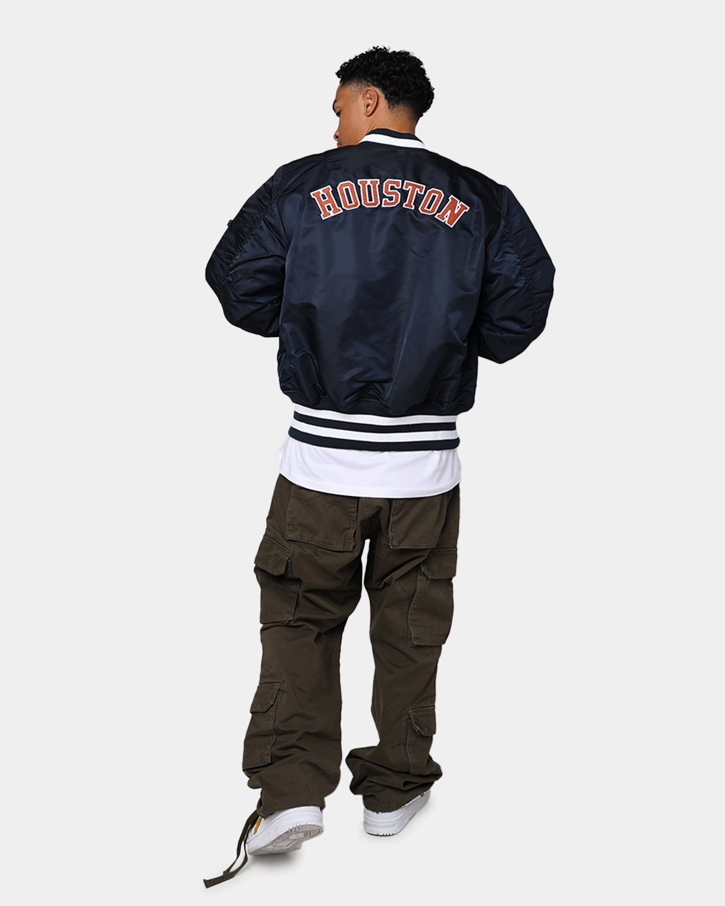 New Era X Alpha Series X MLB Houston Astros MA-1 Bomber Jacket Navy autumn season