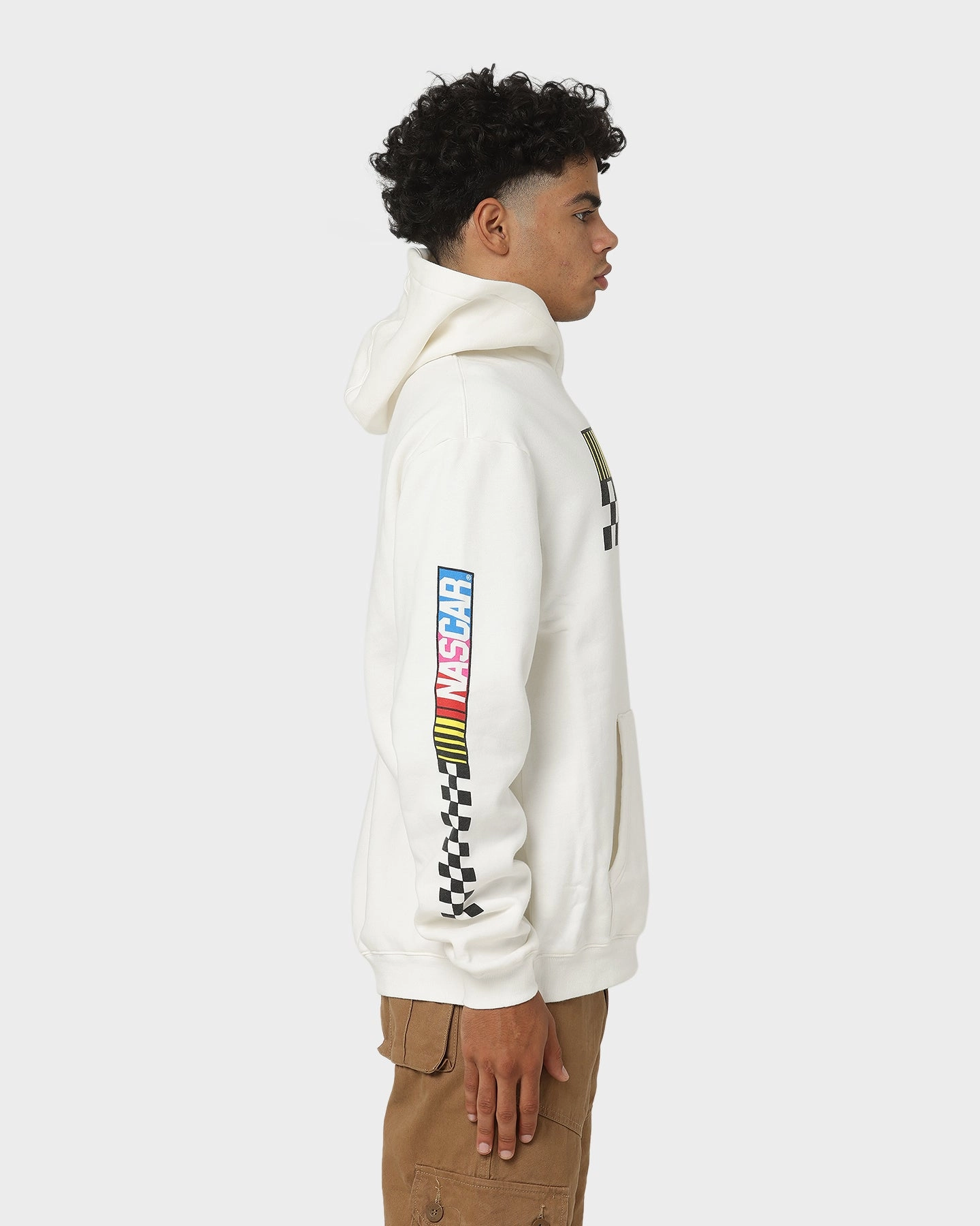 NASCAR NASCAR Racing Hoodie Vintage White Durable Outer Layer