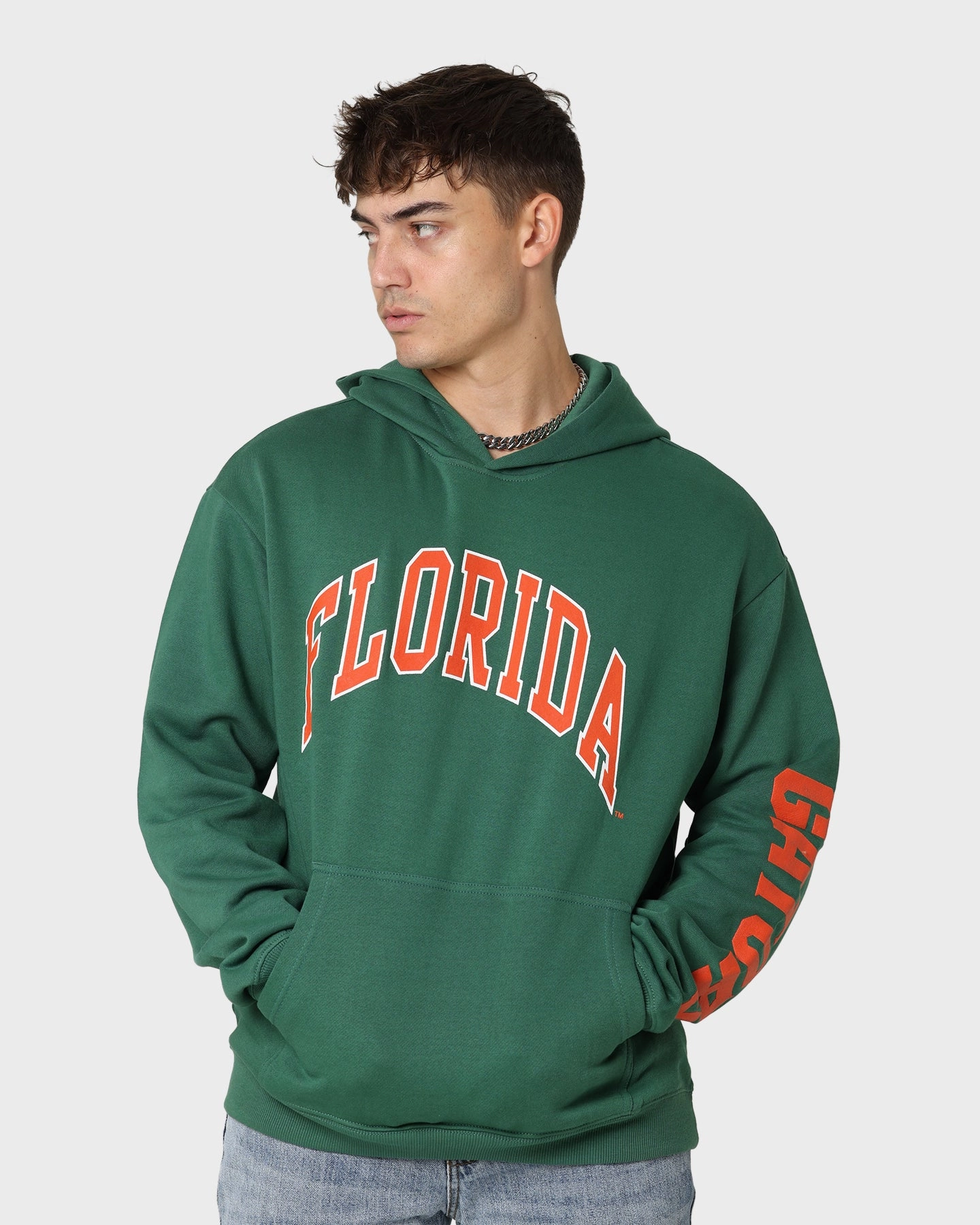 National Collegiate Athletic Association Florida Gators Puff Print Hoodie Kelly Green Performance Optimized Fit