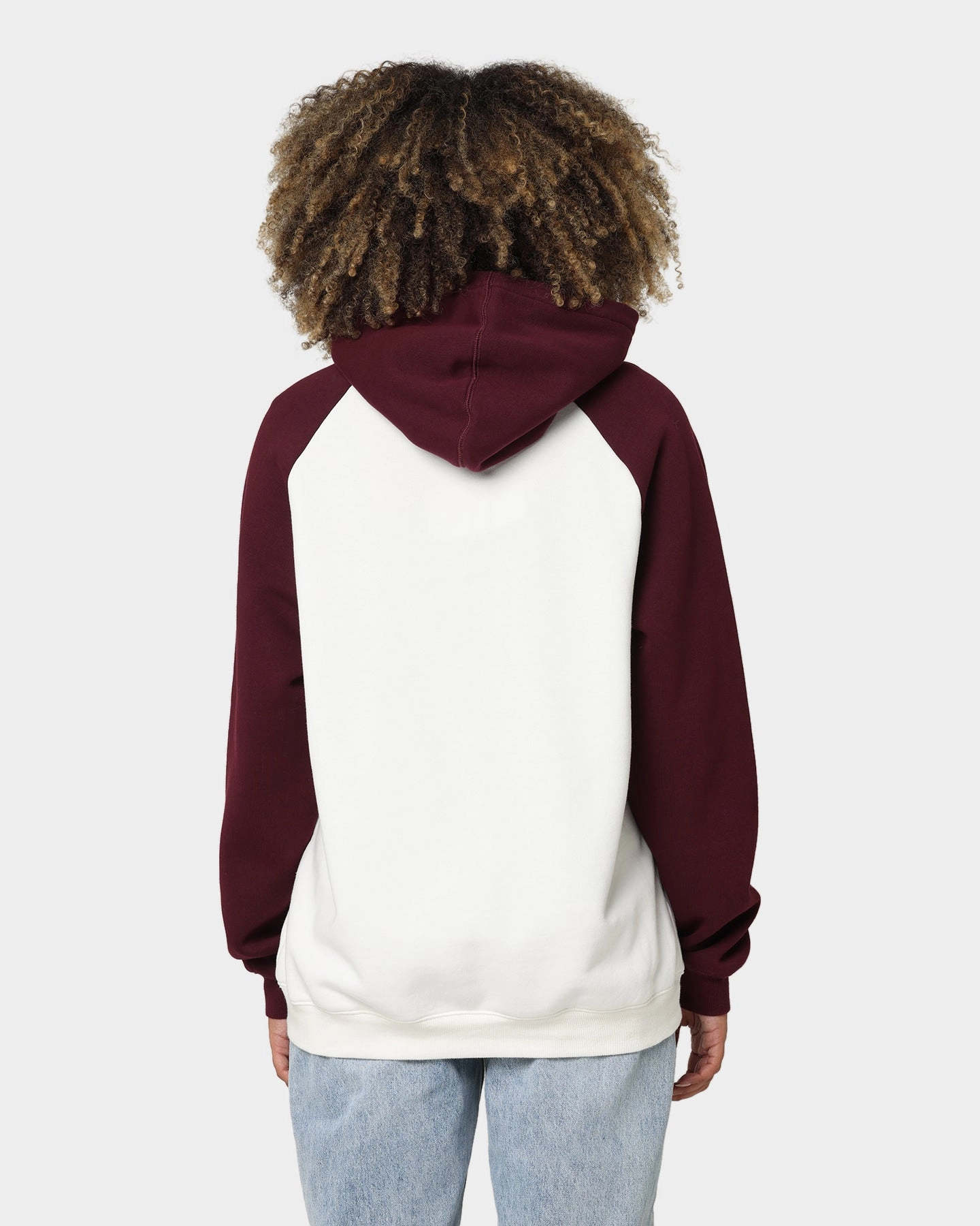 National Collegiate Athletic Association Harvard Crimson Two Tone Raglan Hoodie Vintage White Hope