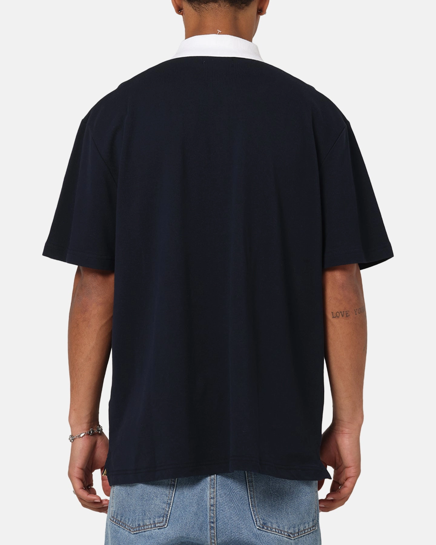 Nautica 83-Flag Block Polo T-Shirt Dark Navy Stretch Comfort