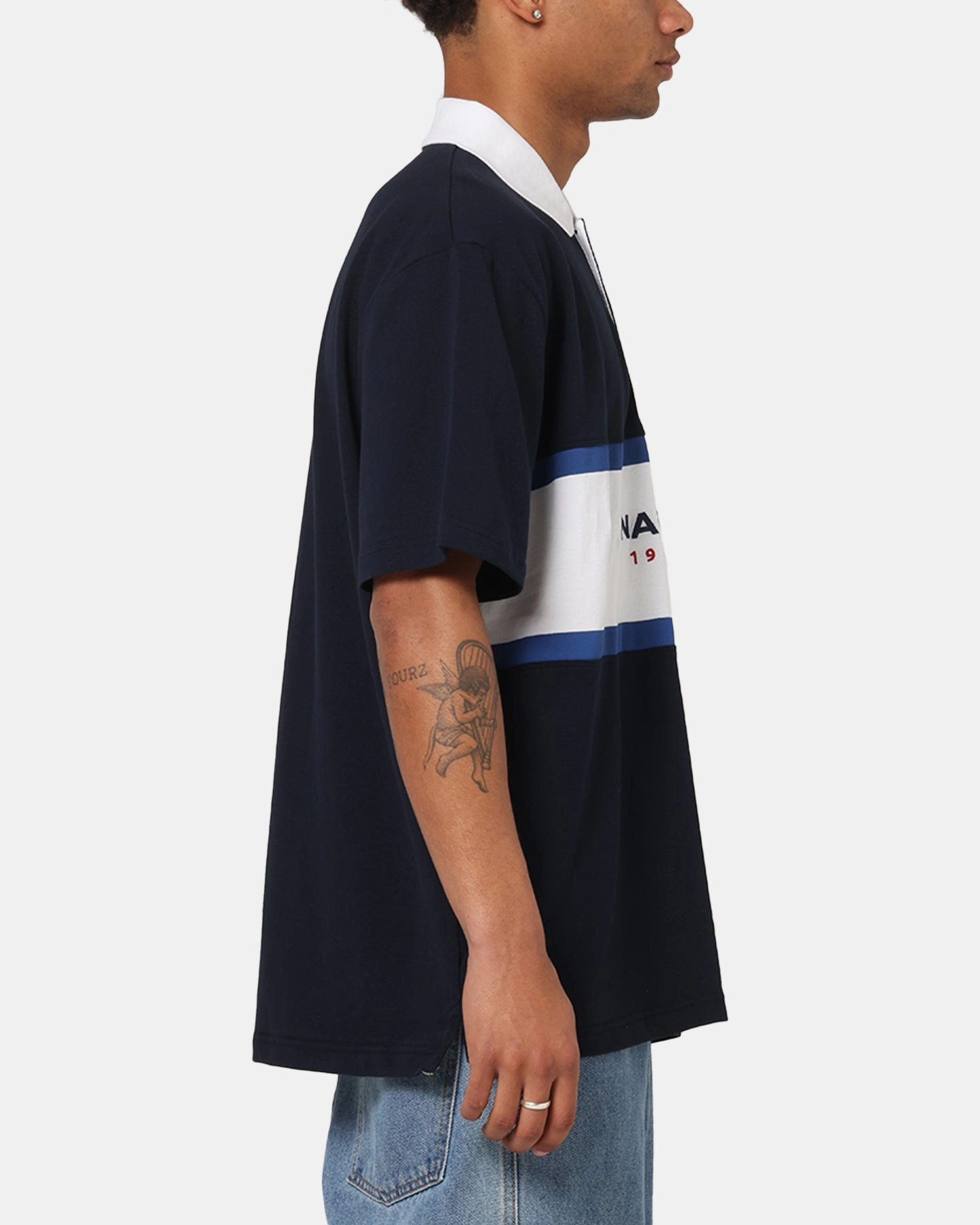 Classic Collar Nautica 83-Flag Block Polo T-Shirt Dark Navy