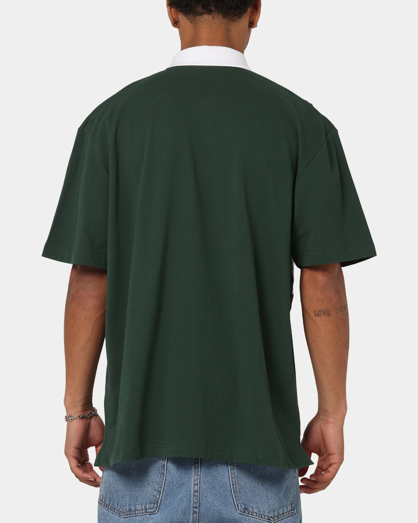 Office To Dinner Herringbone Texture Nautica 83-Flag Block Polo T-Shirt Green/White