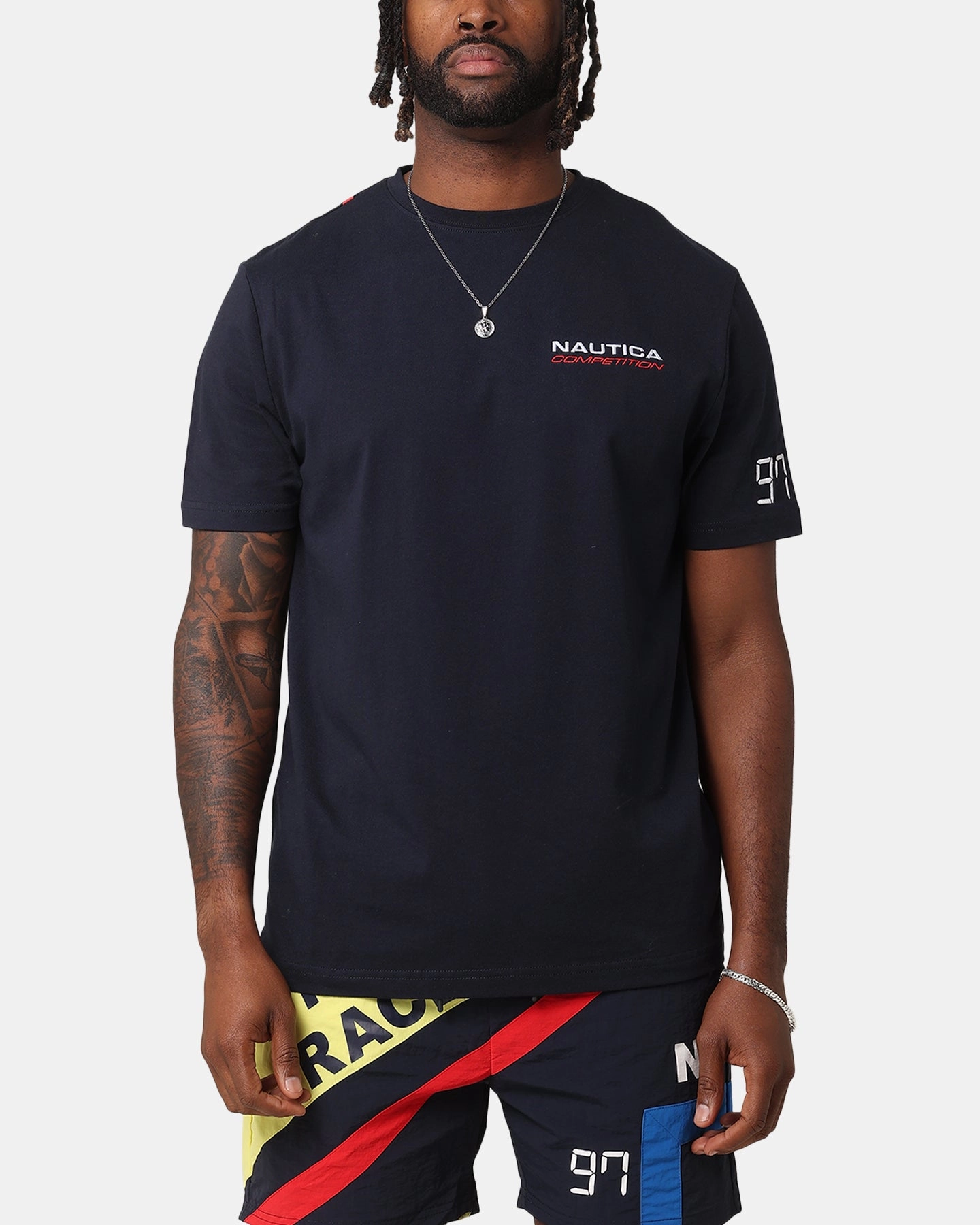 Soft Touch Fabric Sporty Layer Nautica Arcadia T-Shirt Dark Navy