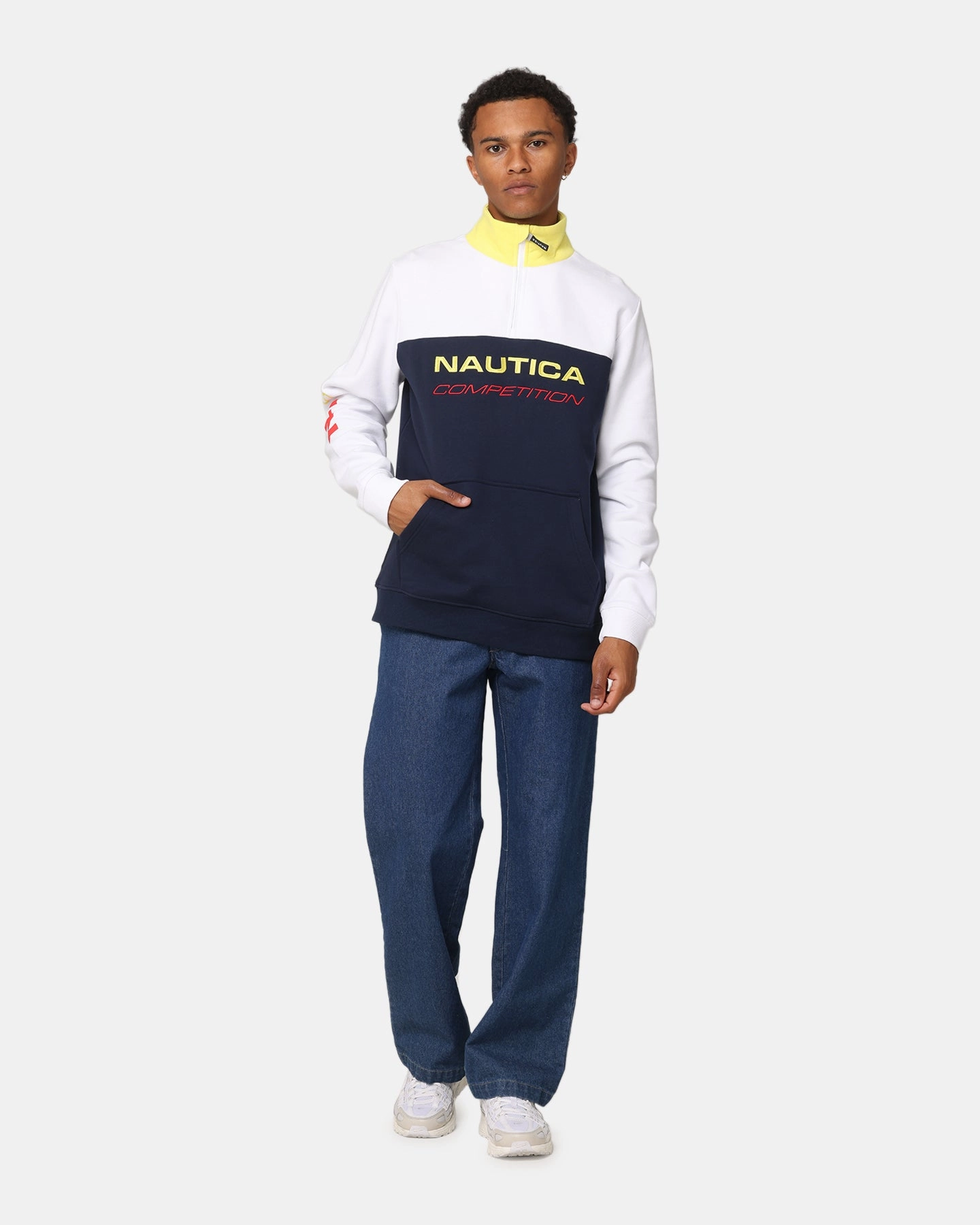 Assessment Lightweight Padding Nautica Armada 1/4 Zip Jacket Dark Navy