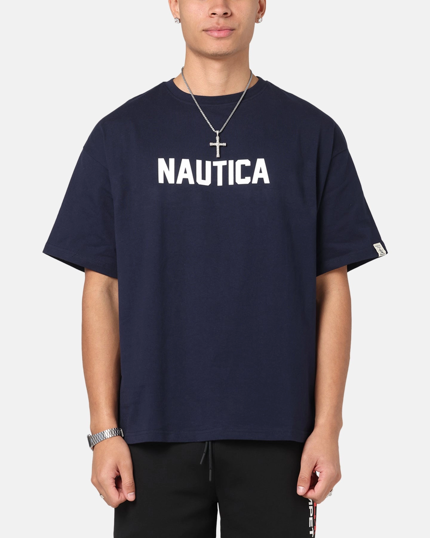 Nautica Basic Logo T-Shirt Navy Cozy Style