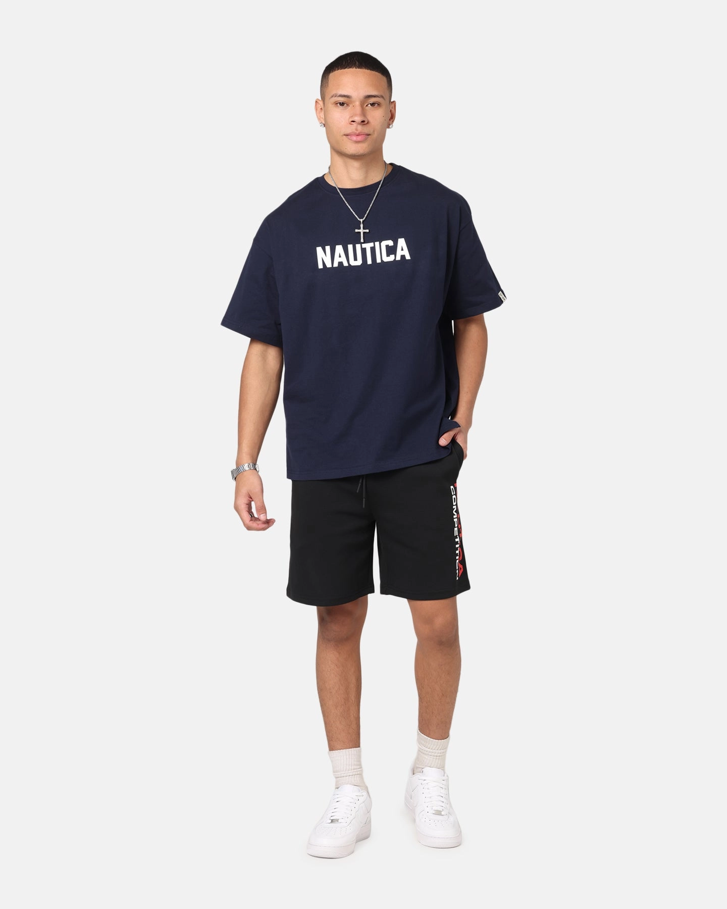 Hypoallergenic Fibers Nautica Basic Logo T-Shirt Navy