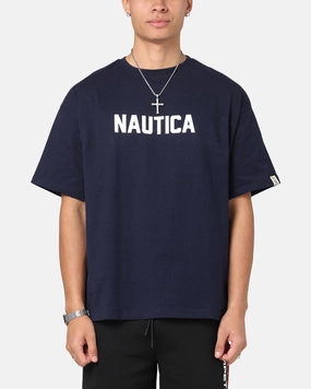 Nautica Basic Logo T-Shirt Navy Cozy Style