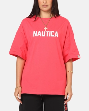 Basic Top Chic and Cozy Nautica Basic Logo T-Shirt Pink