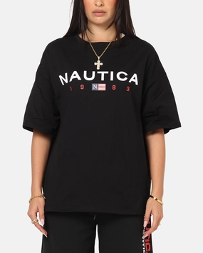 Nautica Letter Logo T-Shirt Black City Look