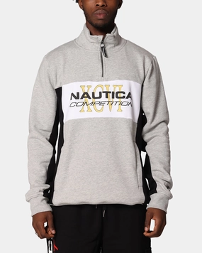 Nautica Mallard 1/4 Zip-Up Top Grey Marle Rubberized Edging